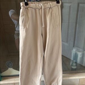 Abercrombie & Fitch Cream Track Pants